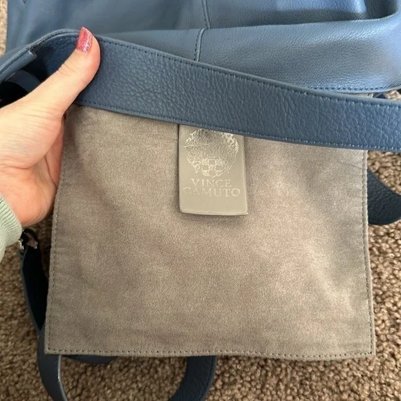 Vince Camuto Mekhi Tote 100% genuine leather blue Crossbody/shoulder bag - Picture 12 of 16